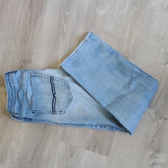 Buffalo Mens Jackson X Blue Jeans 34x30 Straight Stretch Fit Denim Zip Fly Pants - Picture 7 of 9